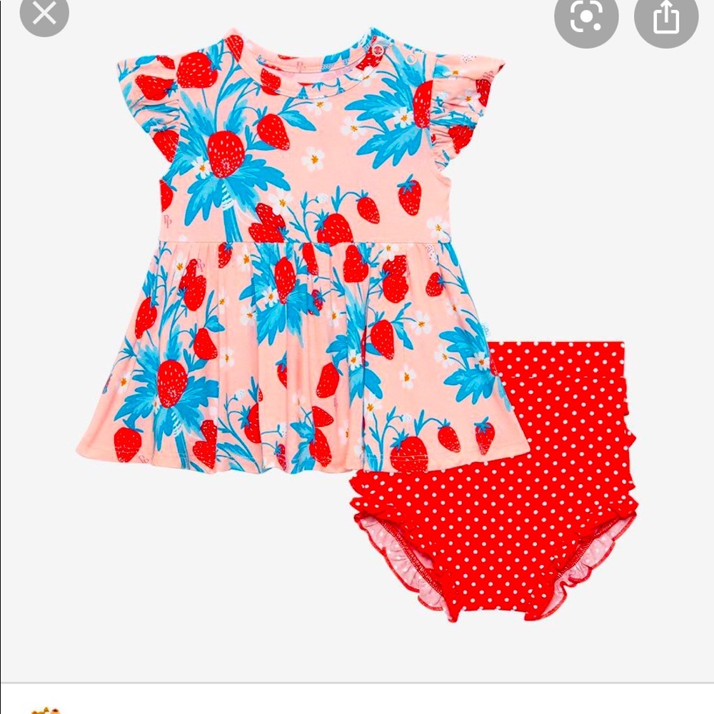 Posh Peanut Strawberry Bummie Set